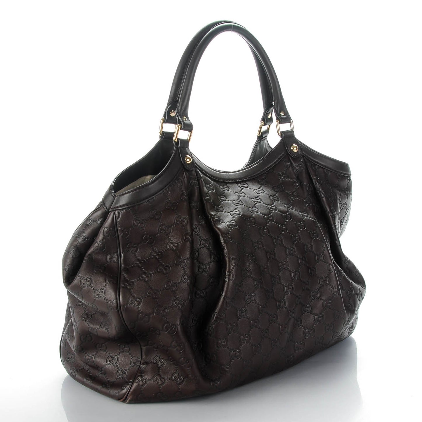 Guccissima Signature Large Sukey Tote Chocolate