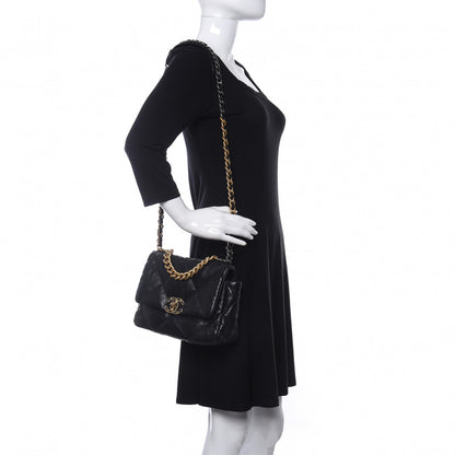 Chanel Goatskin Quilted Medium Chanel 19 Flap Black 2 of 10