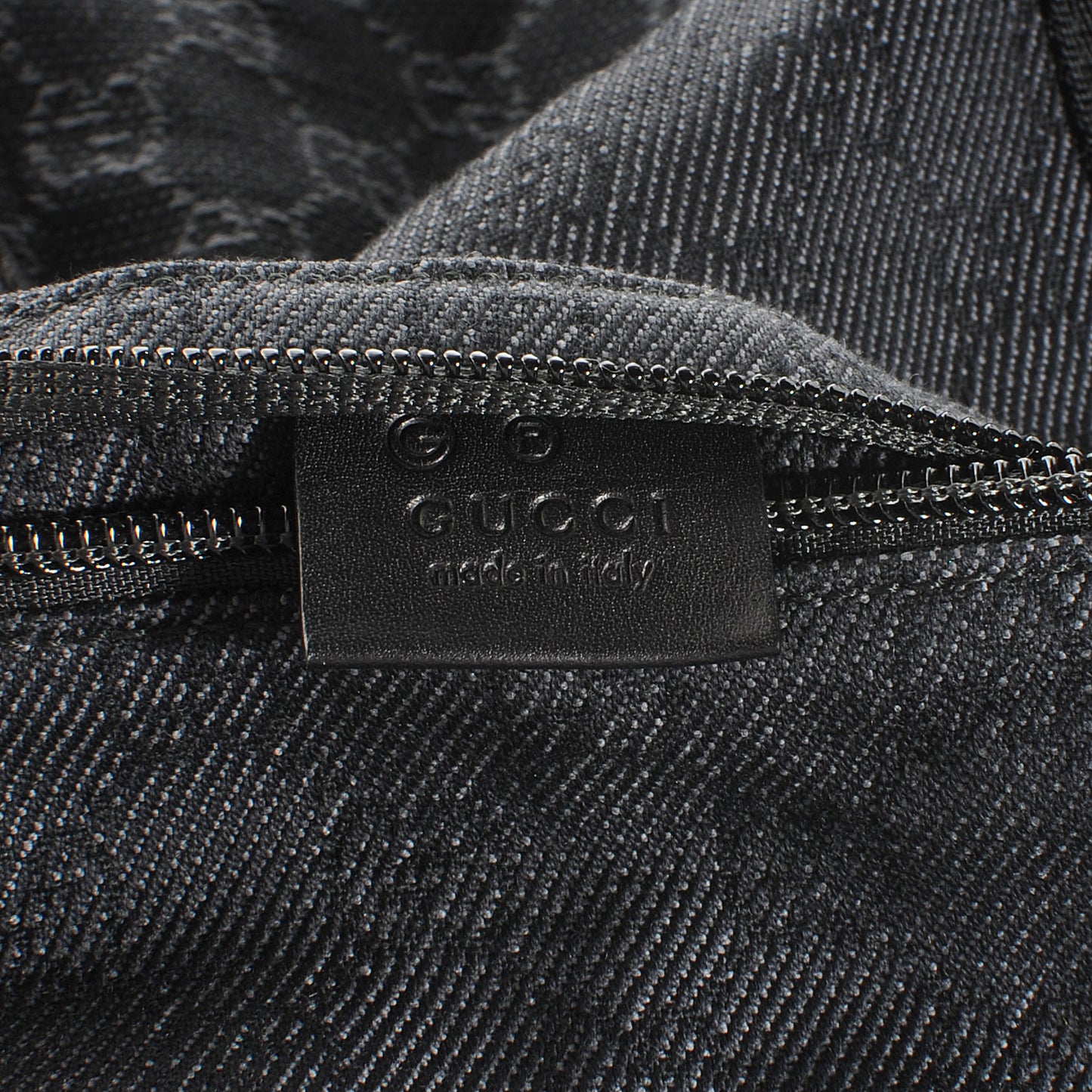 Denim Monogram Large Collapsible Travel Tote Black