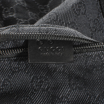 Gucci Denim Monogram Large Collapsible Travel Tote Black 6 of 7