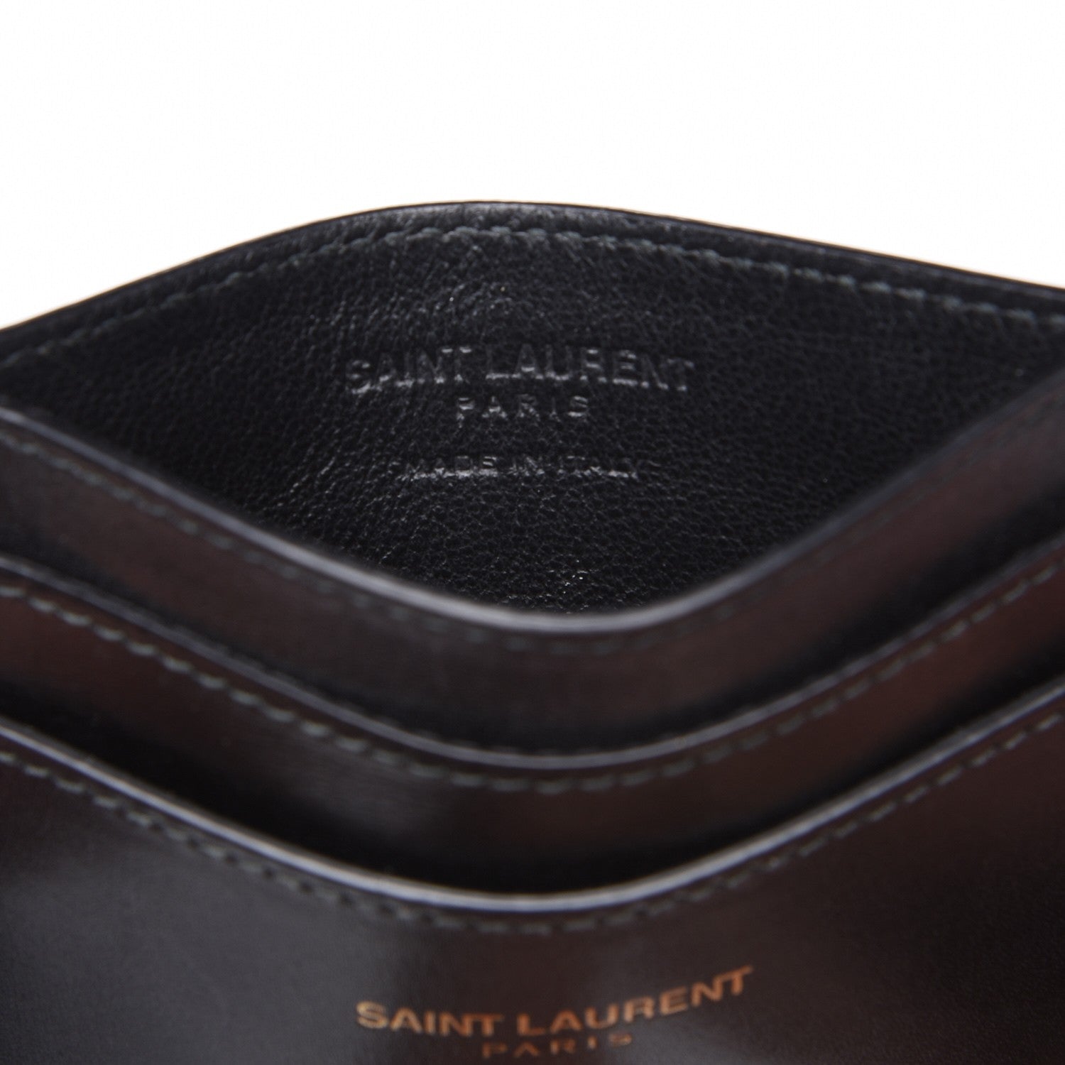 Saint Laurent Calfskin Card Case Black 5 of 7