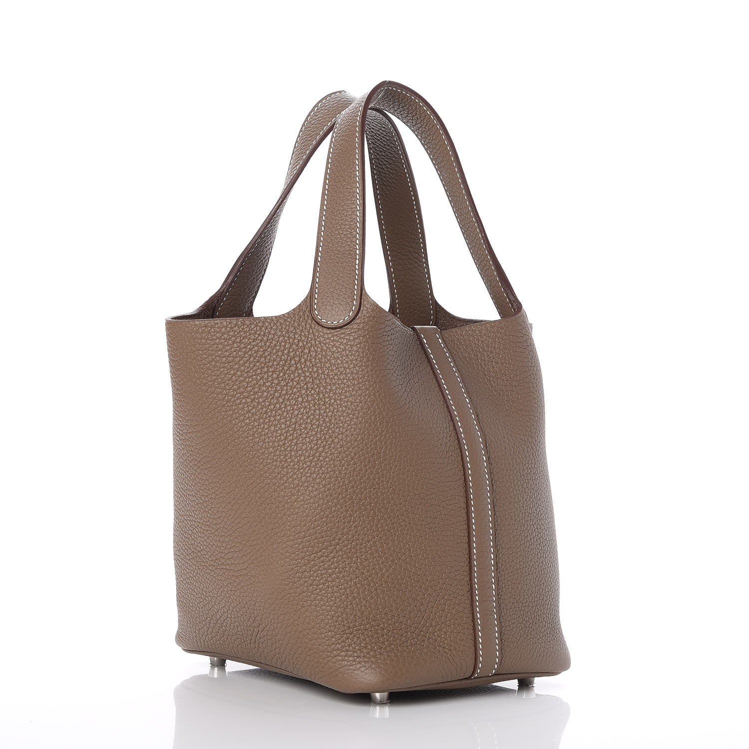 Hermes Taurillon Clemence Picotin Lock 18 PM Etoupe 3 of 8