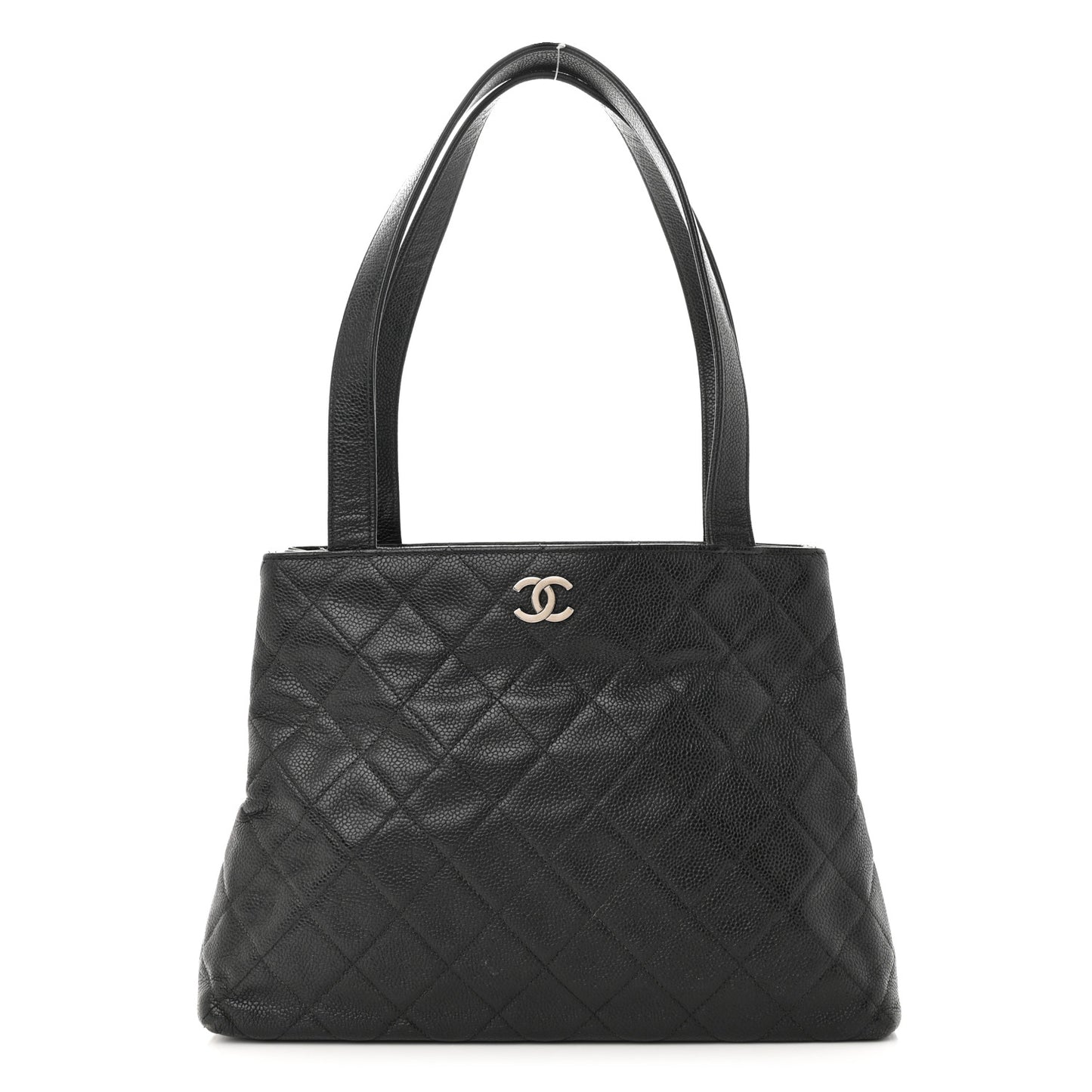 Caviar Quilted CC Shoulder Bag Black