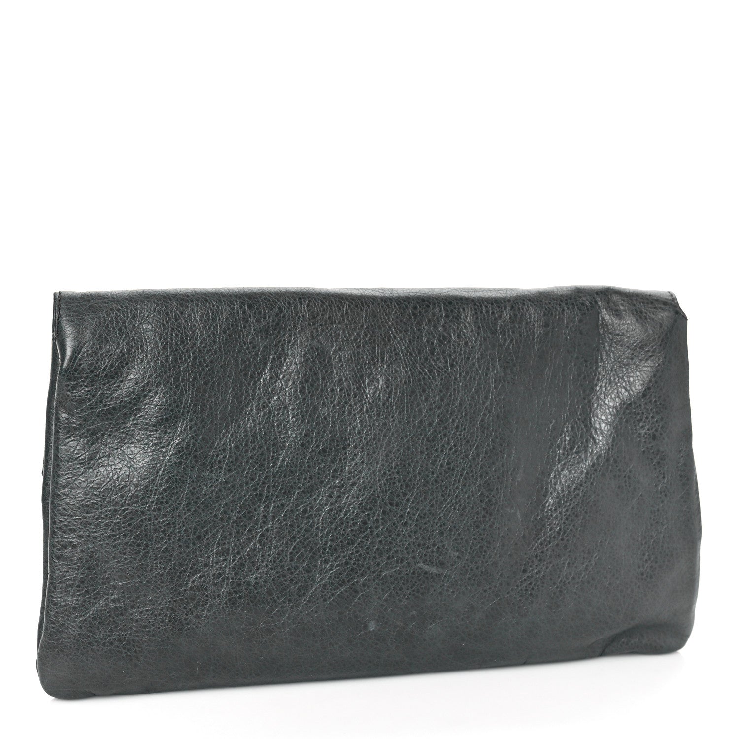 Balenciaga Agneau Giant Brogues Hardware Envelope Clutch Anthracite 3 of 9
