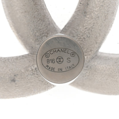 Chanel Lucite Baguette Crystal CC Cuff Transparent Silver 4 of 5