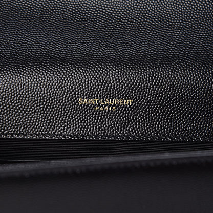 Saint Laurent Grain De Poudre Small Monogram Kate Satchel Black 6 of 9
