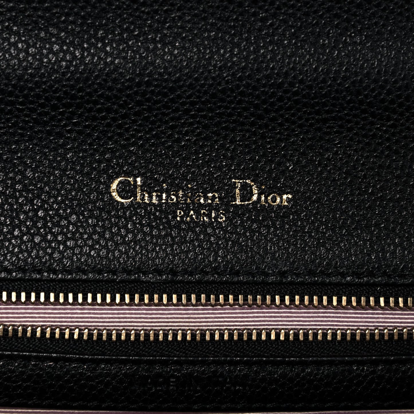 Grained Calfskin Medium Diorama Flap Bag Black