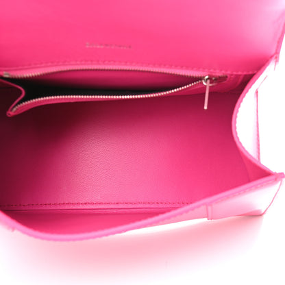 Balenciaga Shiny Box Calfskin Small Hourglass Top Handle Bag Acid Fuchsia 7 of 8