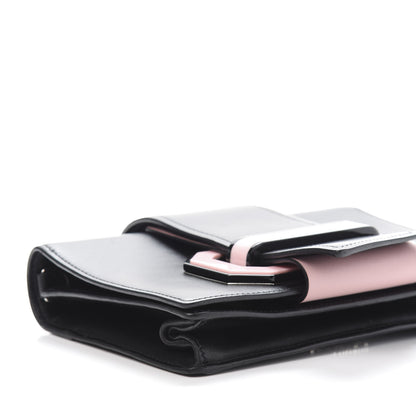 Prada City Calf Plex Ribbon Bag Black Rosa 8 of 12