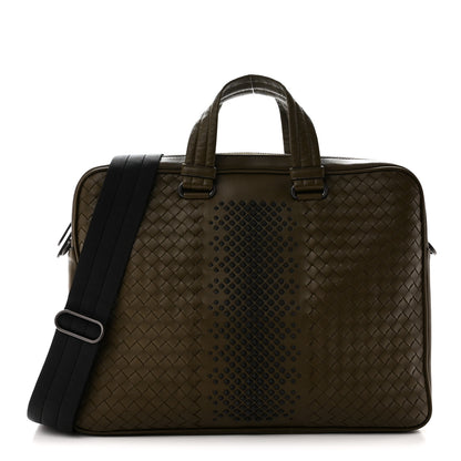 Bottega Veneta Nappa Intrecciato Medium Briefcase Khaki 1 of 10