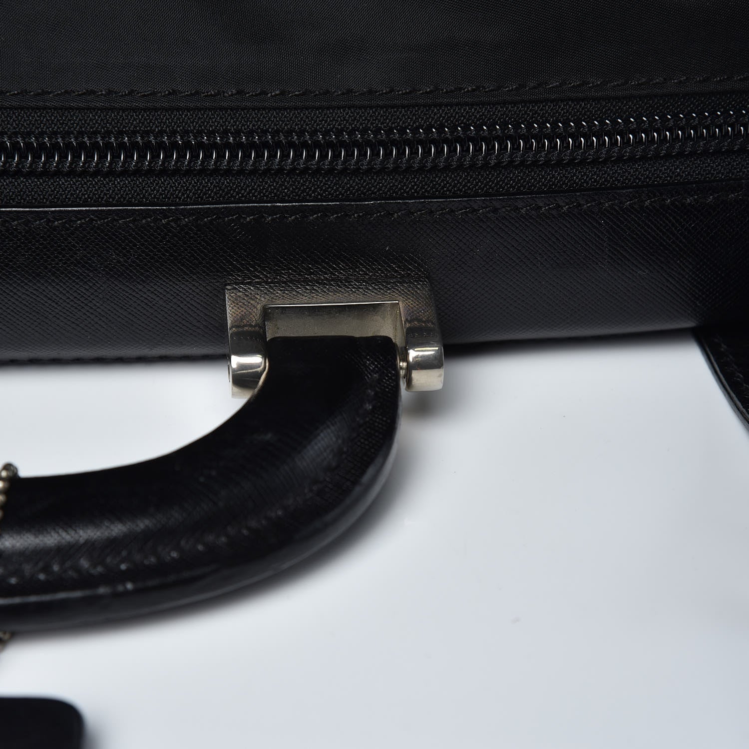 Prada Tessuto Nylon Saffiano Luggage Black 10 of 19