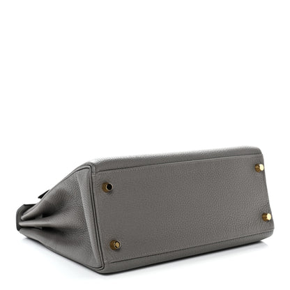 Hermes Togo Kelly Retourne 28 Gris Meyer 4 of 13