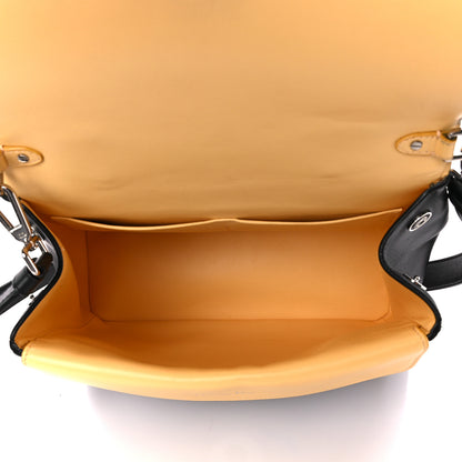 Christian Dior Smooth Calfskin Small Tri-Color Be Dior Flap Black Grey Yellow 5 of 11