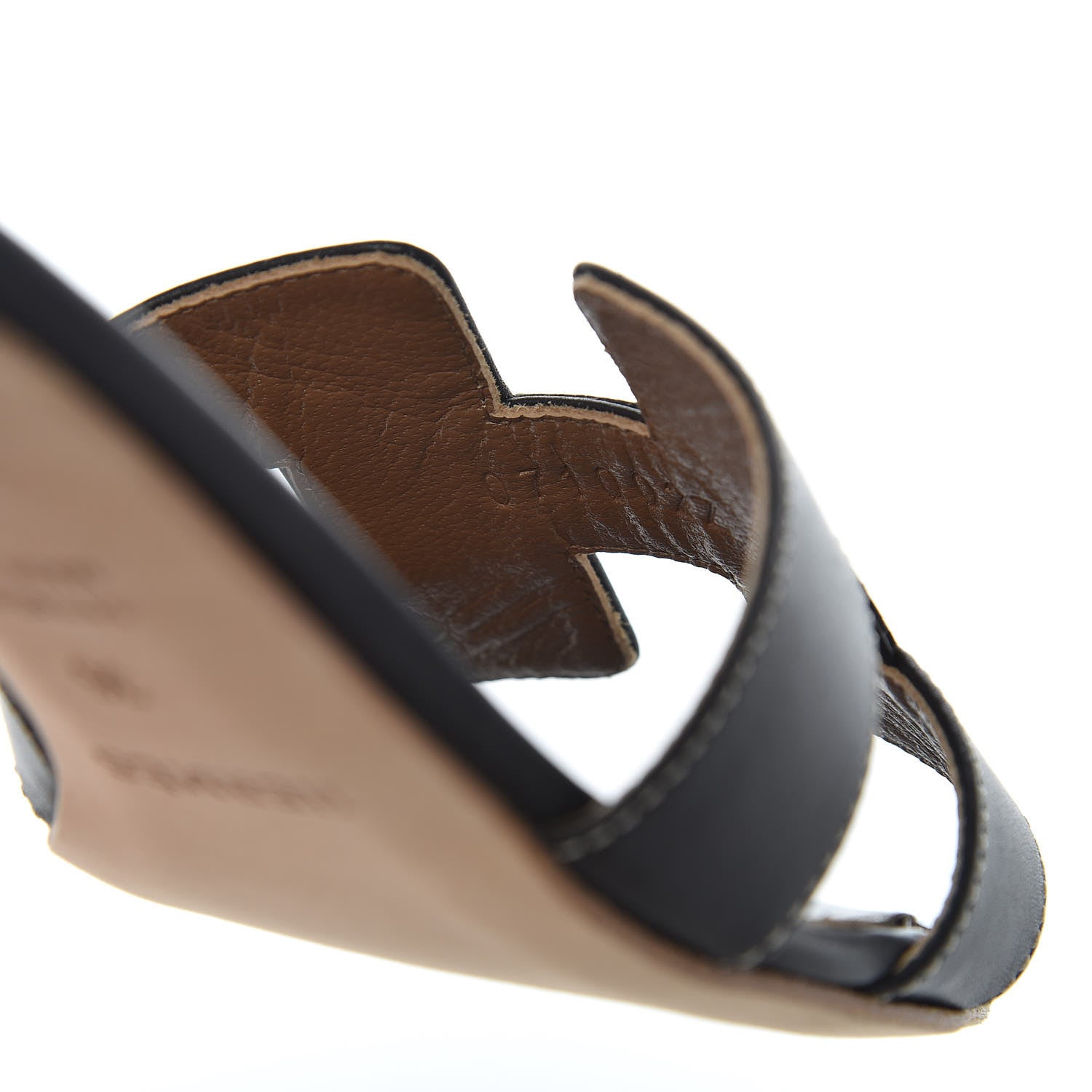 Hermes Calfskin Oasis Sandals 36 Black 8 of 11