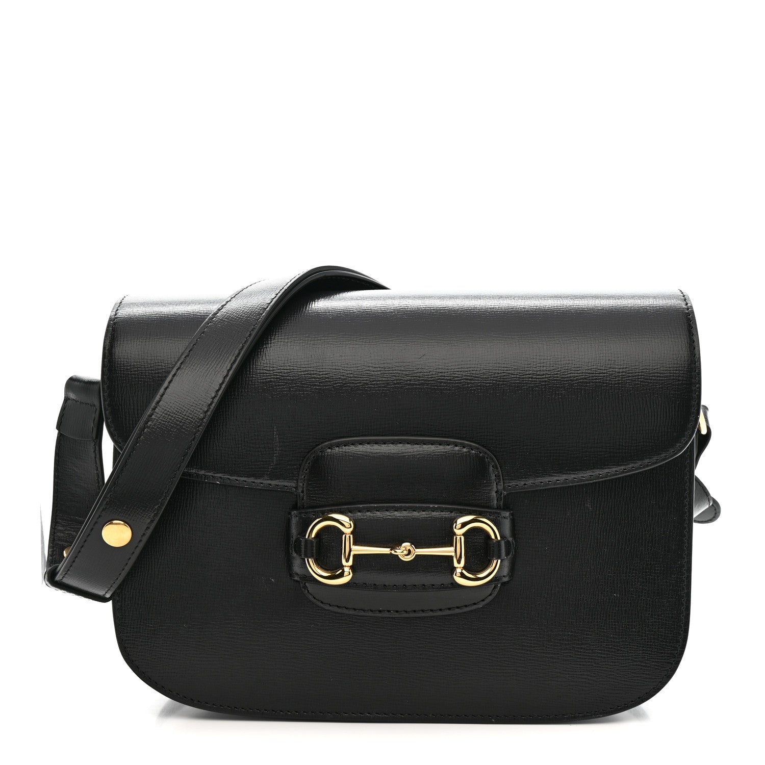 Gucci Azalea Calfskin Horsebit 1955 Shoulder Bag Black 1 of 12