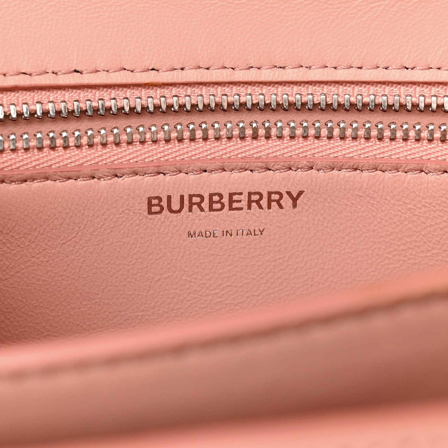 Burberry Calfskin Monogram Embossed Small TB Chain Bag Blush Pink 6 of 16