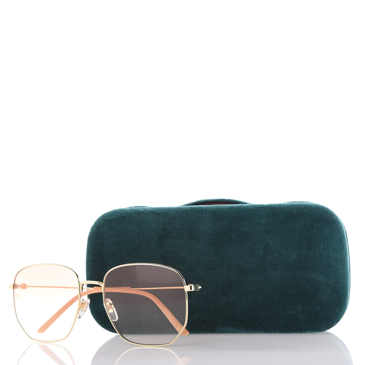 Gucci Oversized Sunglasses GG0396S Gold 8 of 8