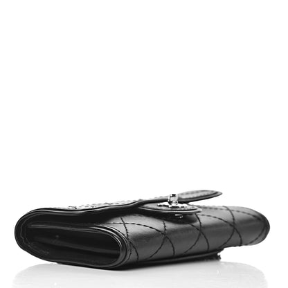 Chanel Calfskin Stitched Clutch Flap Black 4 of 11