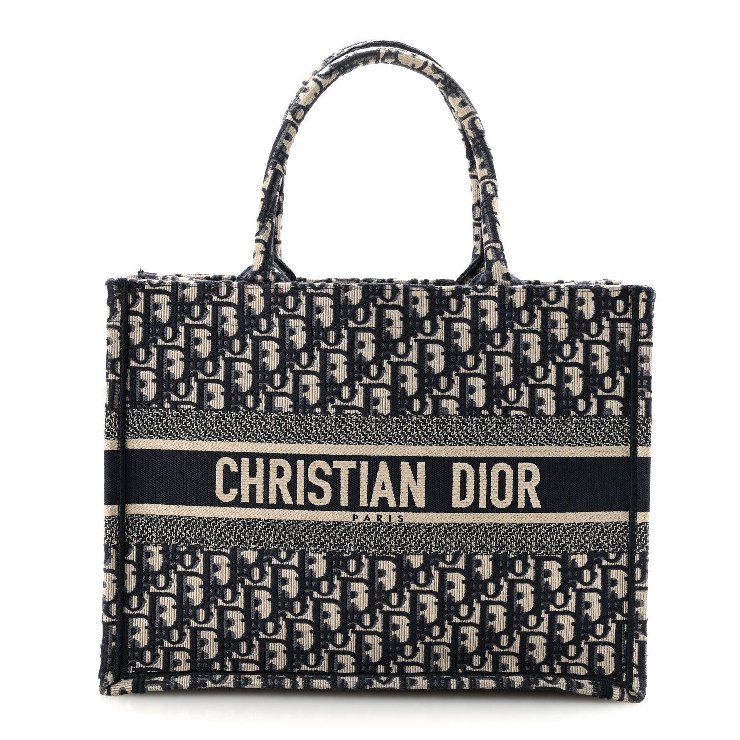 Christian Dior Oblique Medium Book Tote Blue Multicolor 1 of 9