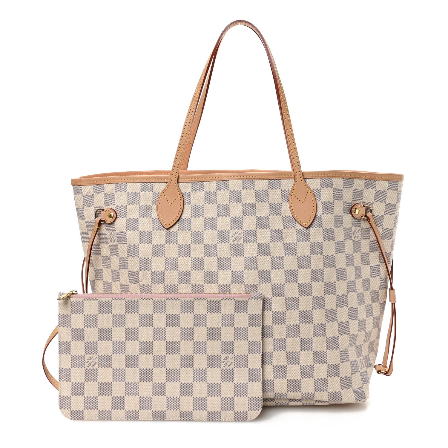 Louis Vuitton Damier Azur Neo Neverfull MM Rose Ballerine 3 of 10