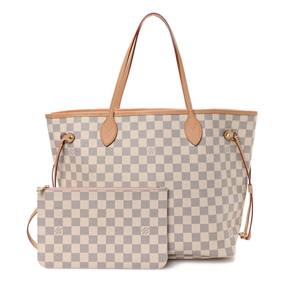 Louis Vuitton Damier Azur Neo Neverfull MM Rose Ballerine 3 of 10
