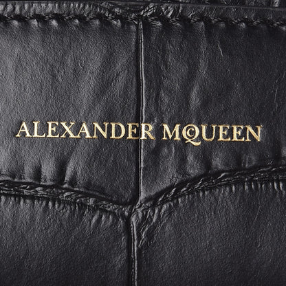 Alexander McQueen Calfskin Crocodile Embossed Mini Heroine 21 Black 7 of 9