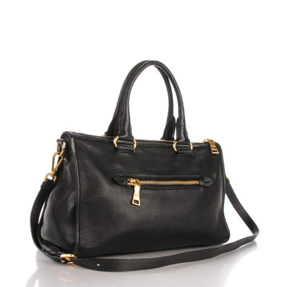 Prada Vitello Daino Shopping Satchel Black 3 of 11
