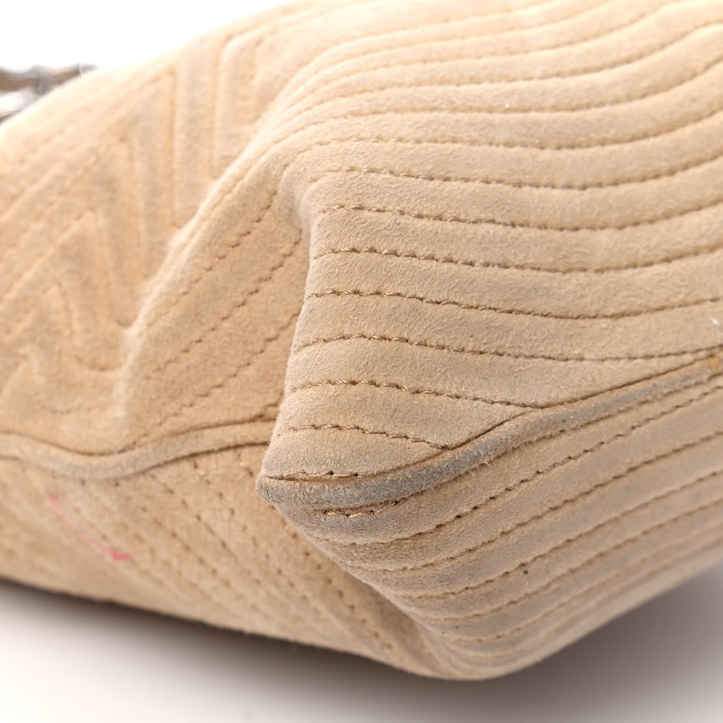 Suede CC Shopping Tote Beige