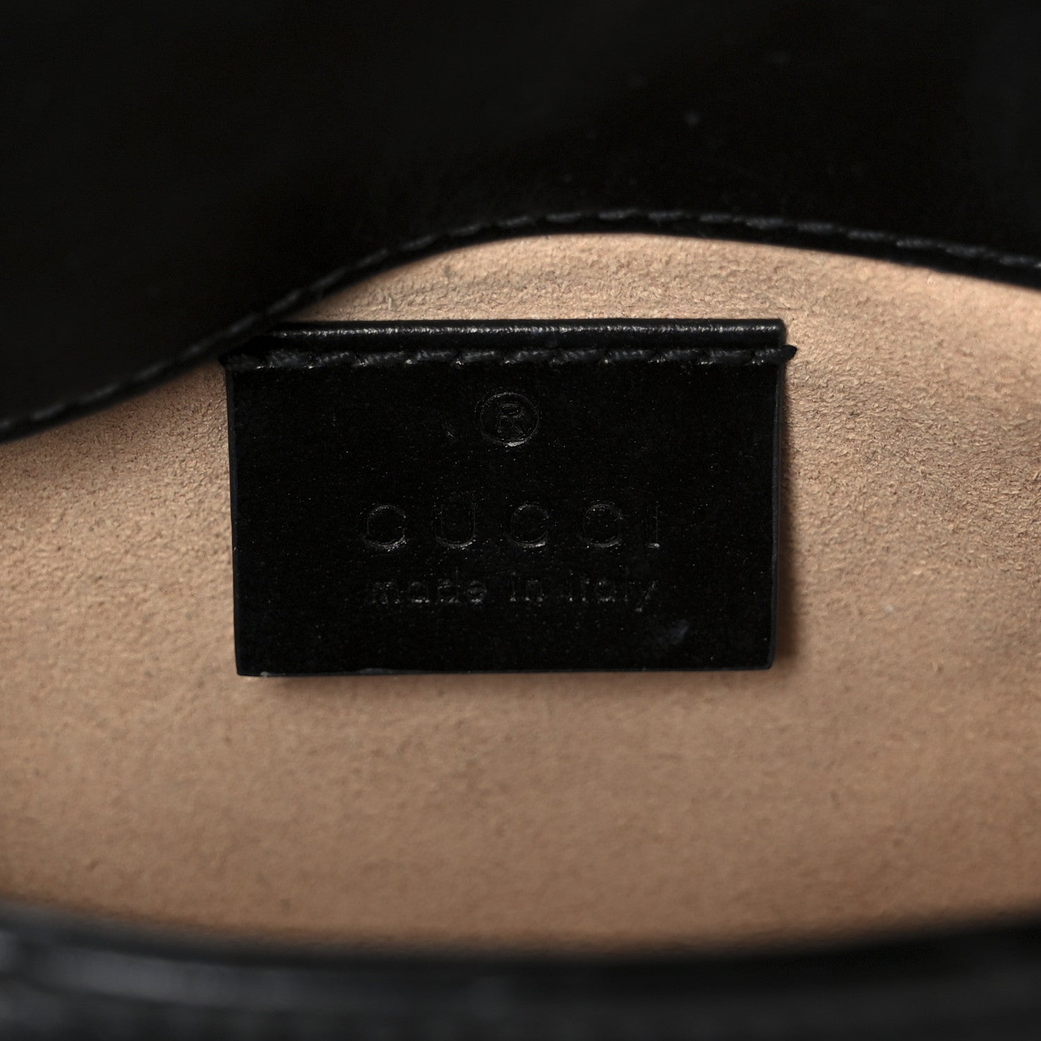 Gucci Calfskin Matelasse Super Mini GG Marmont Shoulder Bag Black 6 of 11