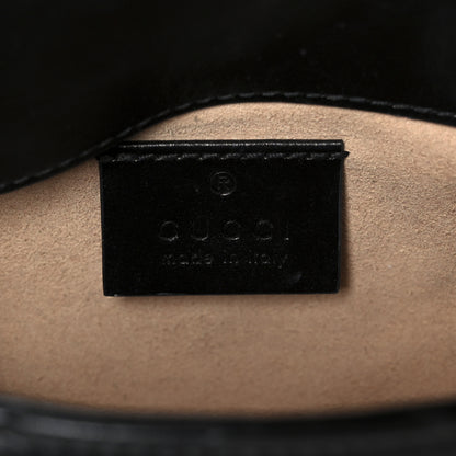 Gucci Calfskin Matelasse Super Mini GG Marmont Shoulder Bag Black 6 of 11