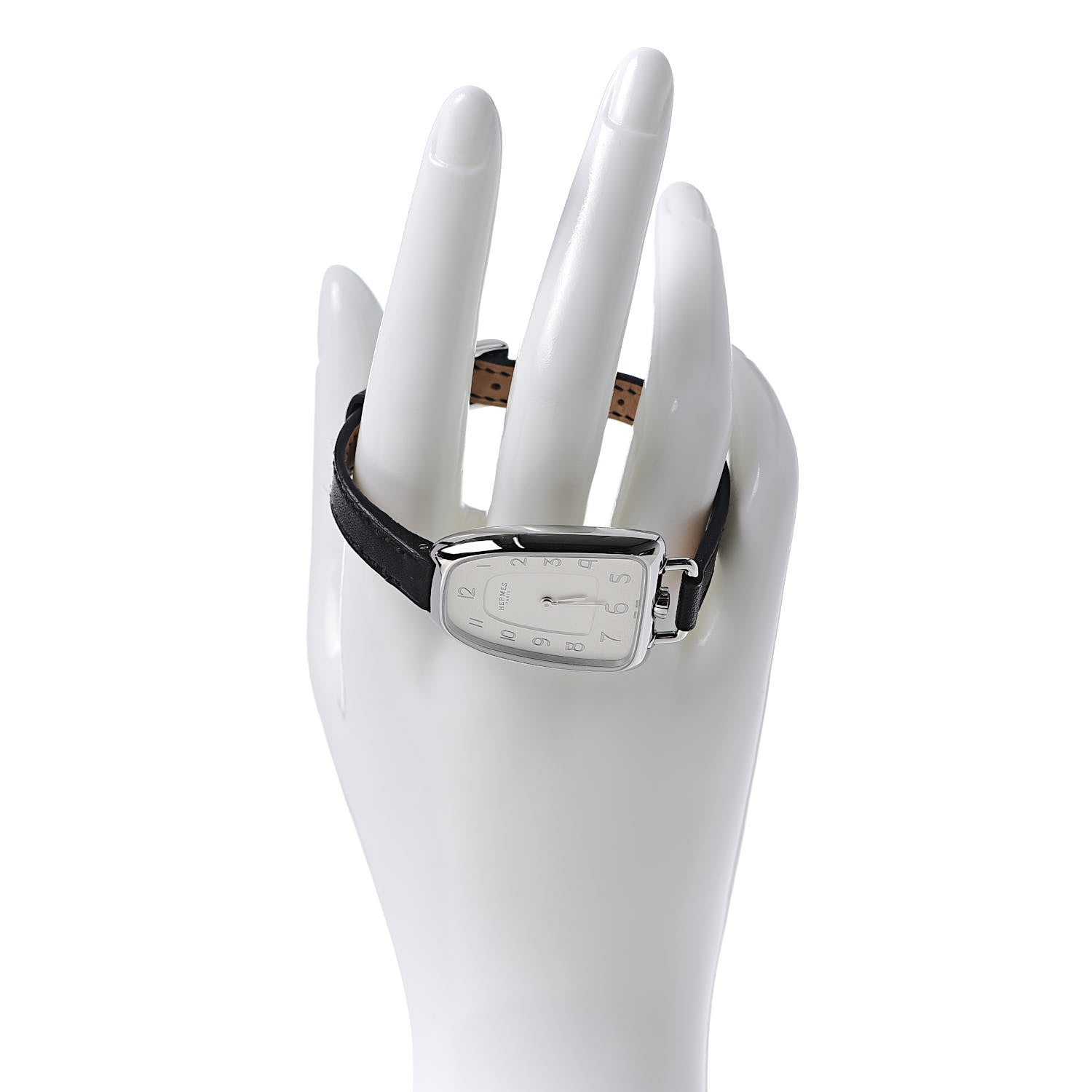 Hermes Stainless Steel Barenia 26mm Galop Quartz Watch Noir 2 of 8