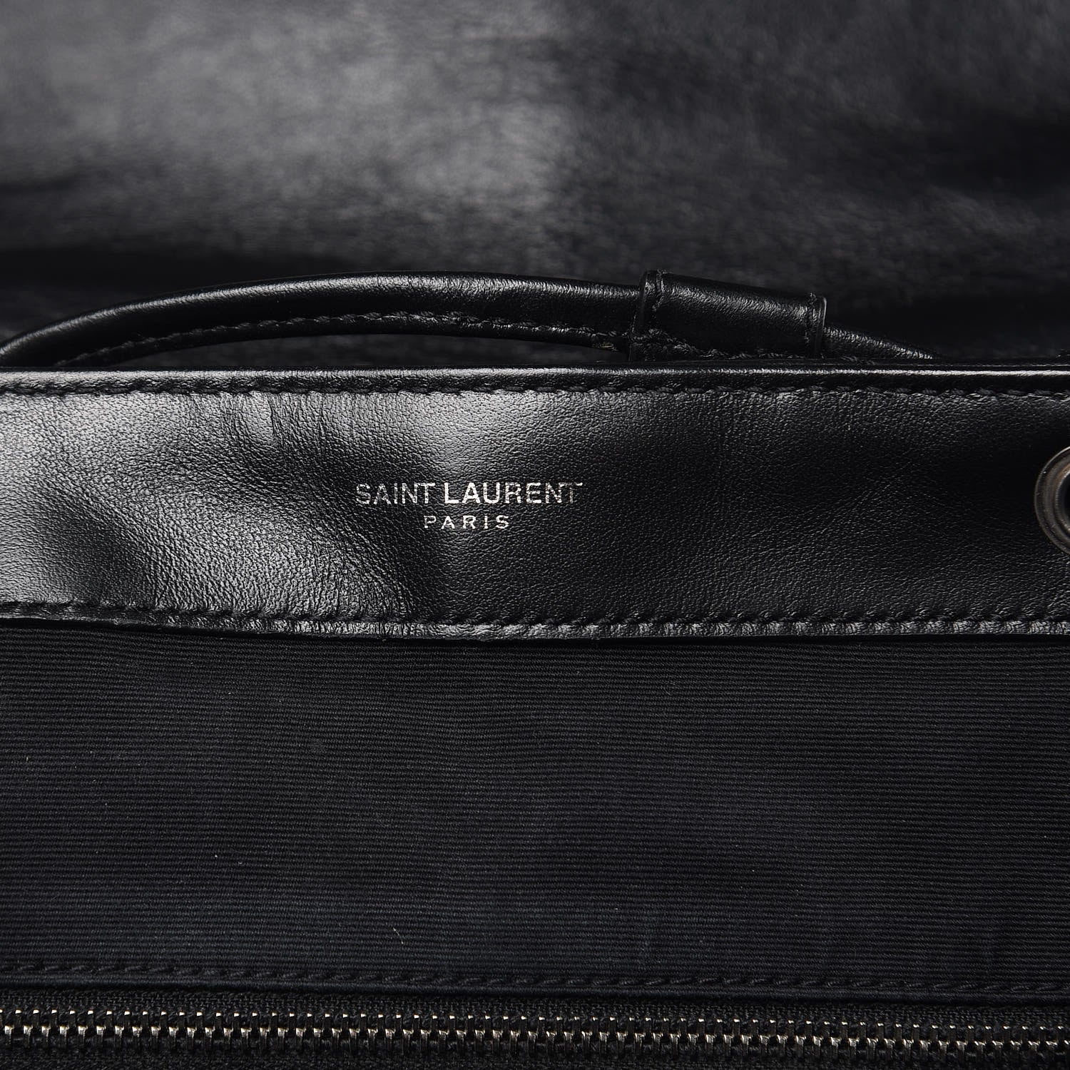 Saint Laurent Calfskin Y Quilted Monogram Medium Loulou Backpack Black 6 of 18