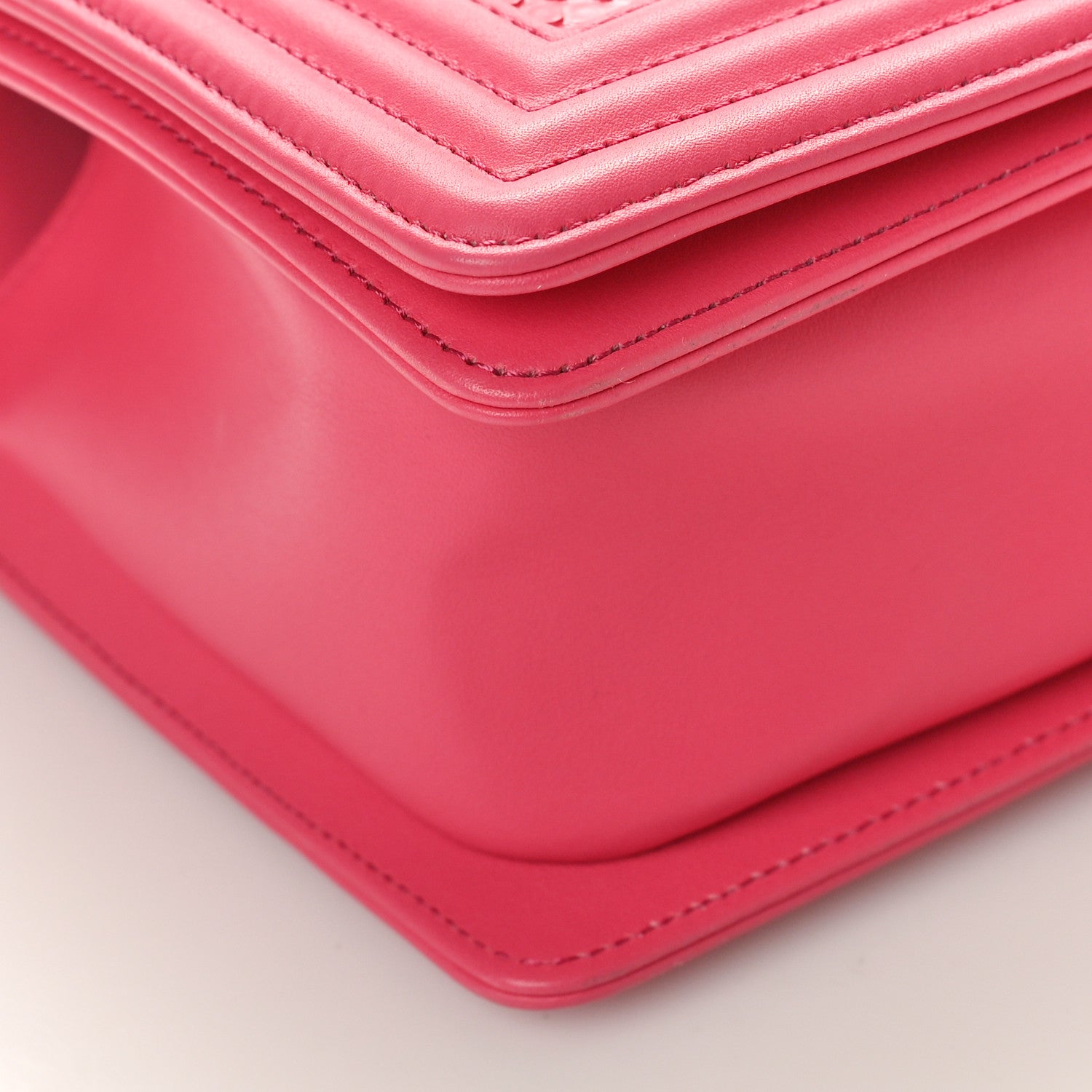 Chanel Snakeskin Medium Boy Flap Pink 9 of 10