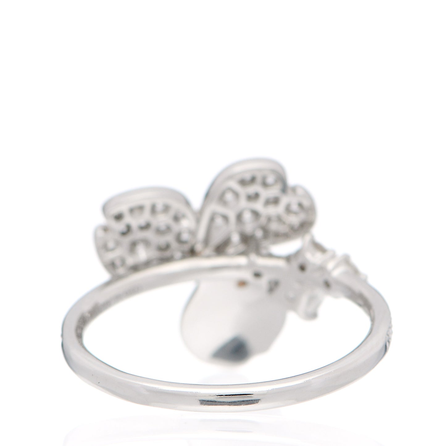 Platinum Diamond Paper Flowers Mixed Cluster Ring 54 7