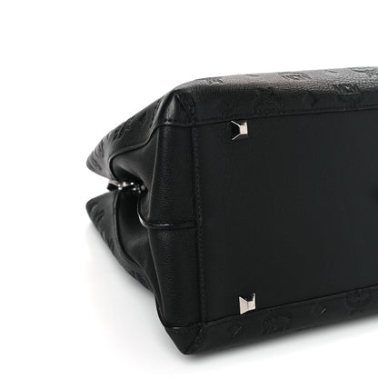 MCM Calfskin Ottomar Monogram Large Essential Tote Black 8 of 9