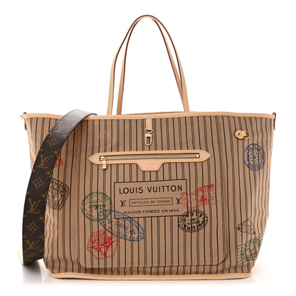 Louis Vuitton Monogram Stamped Inside Out Neverfull Bandouliere GM Beige 1 of 9