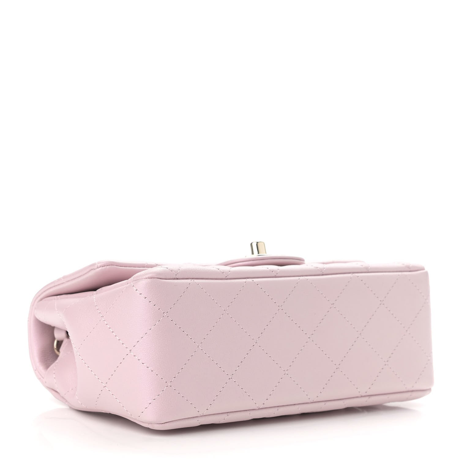 Chanel Iridescent Calfskin Quilted Mini Rectangular Flap Light Pink 4 of 11