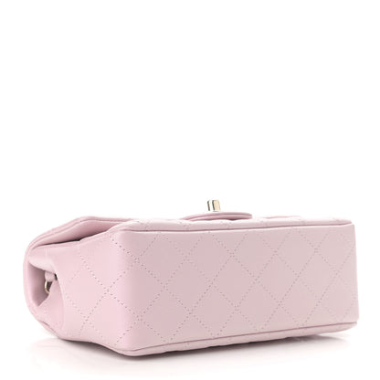 Chanel Iridescent Calfskin Quilted Mini Rectangular Flap Light Pink 4 of 11