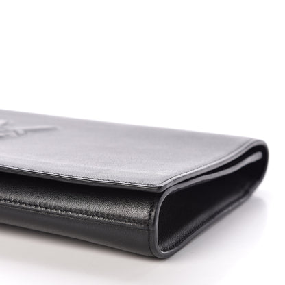 Saint Laurent Calfskin Monogram Large Belle De Jour Clutch Black 6 of 9