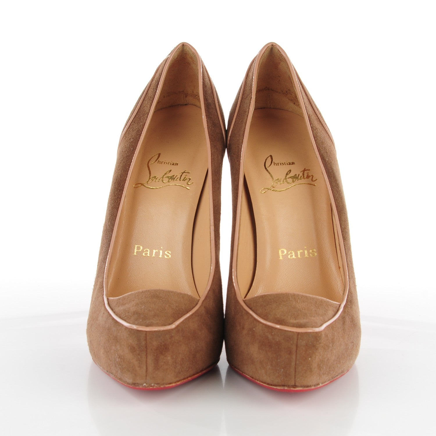 Christian Louboutin Suede Pumps 38.5 Beige 2 of 7