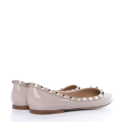Valentino Garavani Patent Rockstud Ballerina Flats 41 Poudre 4 of 9