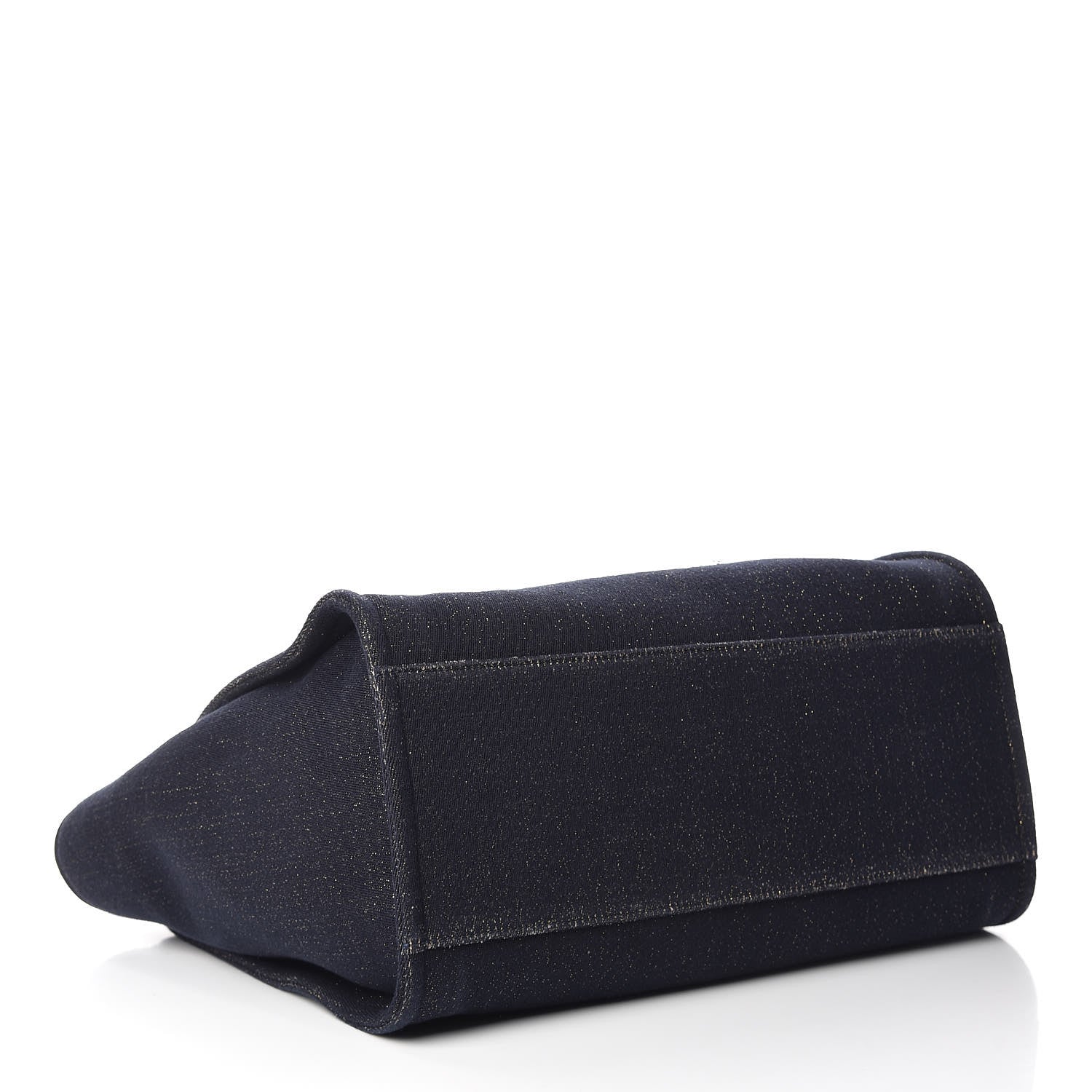 Chanel Lurex Canvas Medium Deauville Tote Navy Blue Gold 4 of 11
