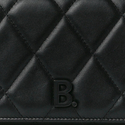 Balenciaga Nappa Calfskin Quilted Touch B Phone Holder With Strap Black 8 of 11