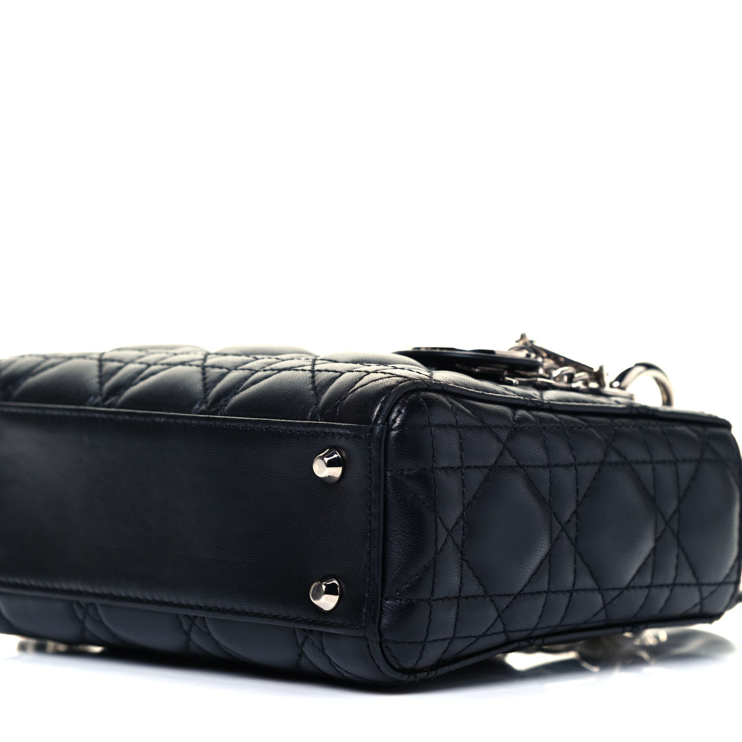 Christian Dior Lambskin Cannage Mini Lady Dior Black 10 of 11