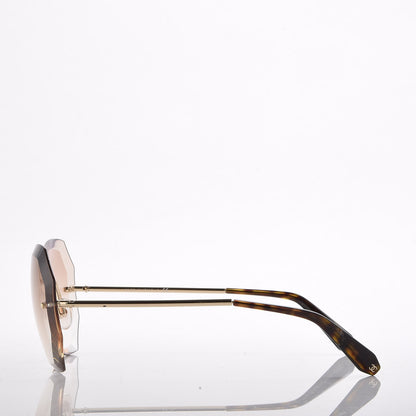 Chanel Metal Spring Round Sunglasses 4220 Gold Brown 3 of 6