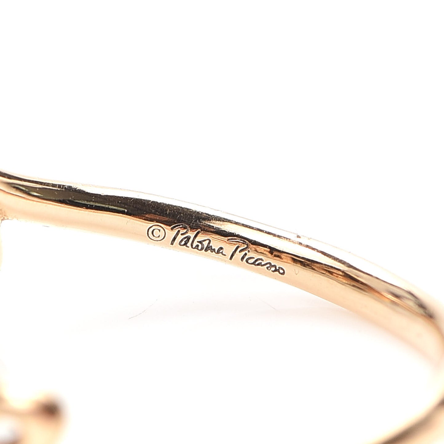 18K Rose Gold Paloma Picasso Graffiti Love Ring 53 6.5