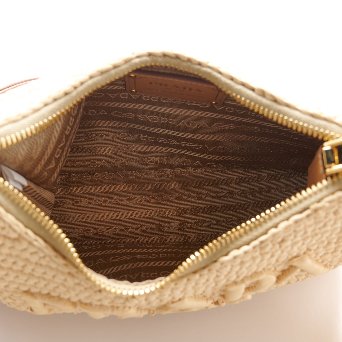 Yarn Raffia Effect Crochet Mini Re-Edition 2000 Shoulder Bag Naturale