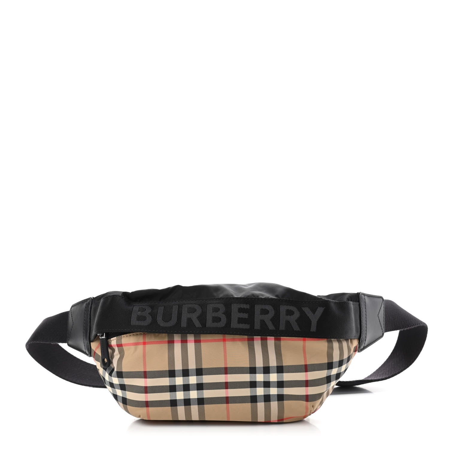 Burberry Nylon Vintage Check Sonny Bum Bag Archive Beige Black 1 of 4