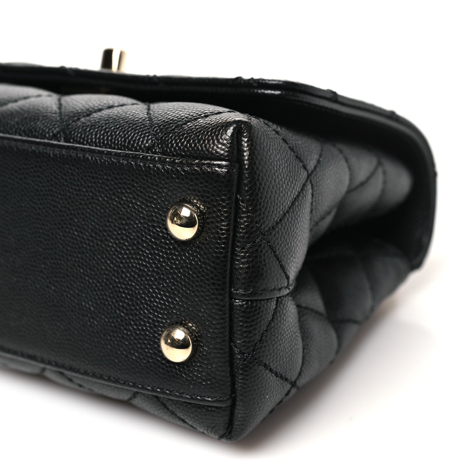 Chanel Caviar Quilted Extra Mini Coco Handle Flap Black 10 of 11