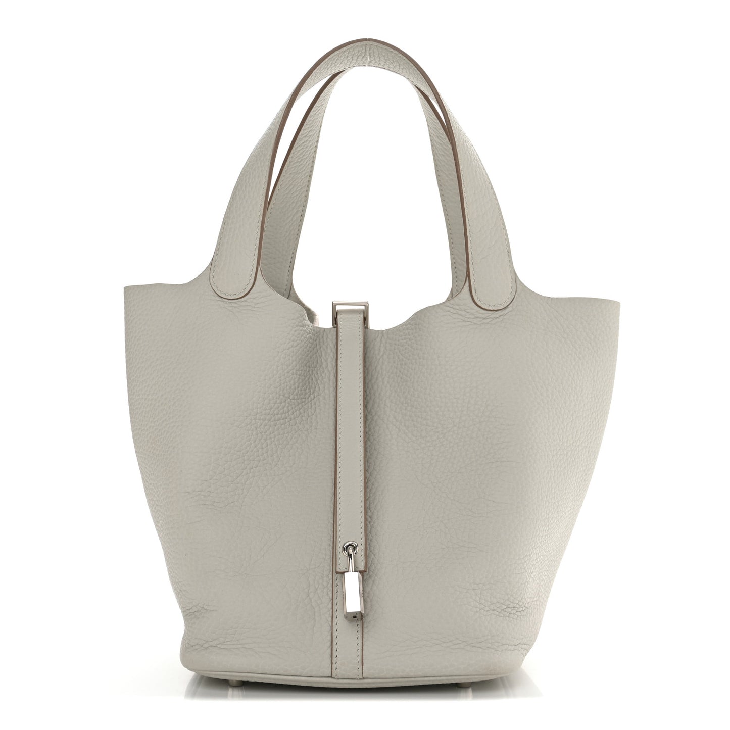 Taurillon Clemence Picotin Lock 22 MM Gris Perle